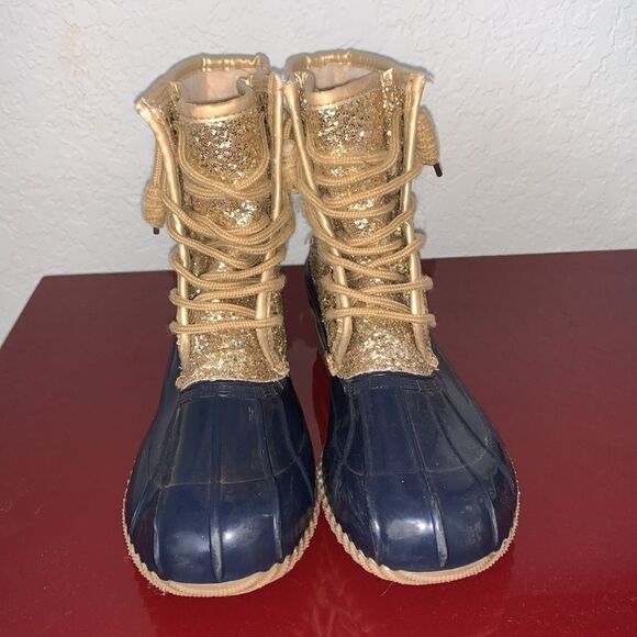 Sugar Duck Boots Gold Glitter Women’s Size 7M - Picture 2 of 9